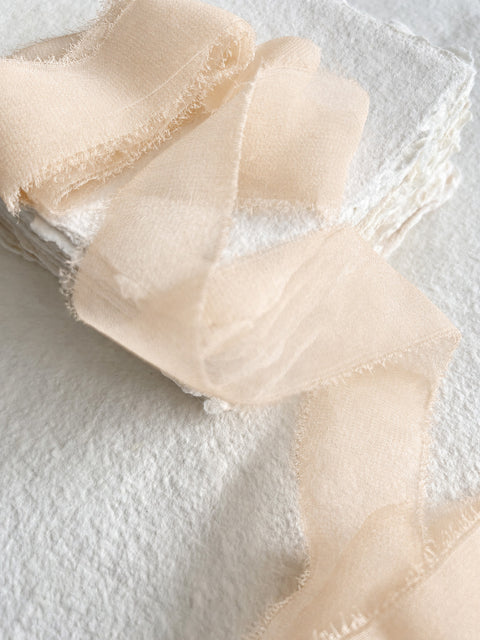 Silk Matte Ribbons Soft Peach
