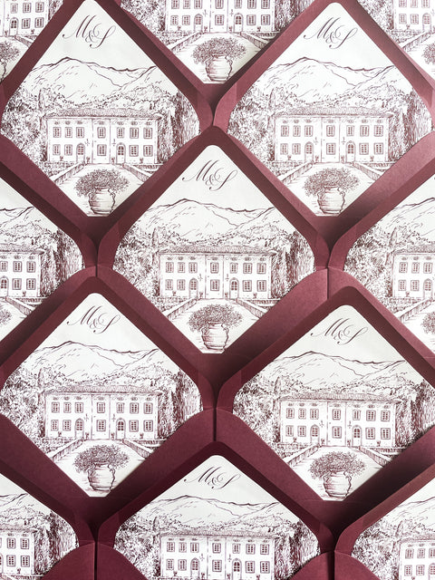 Envelope Liners Line Hand-Drawn Illustrations