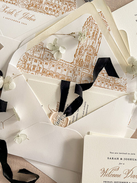 Hand-Illustrated Line Fine-Art Venues & Scenery