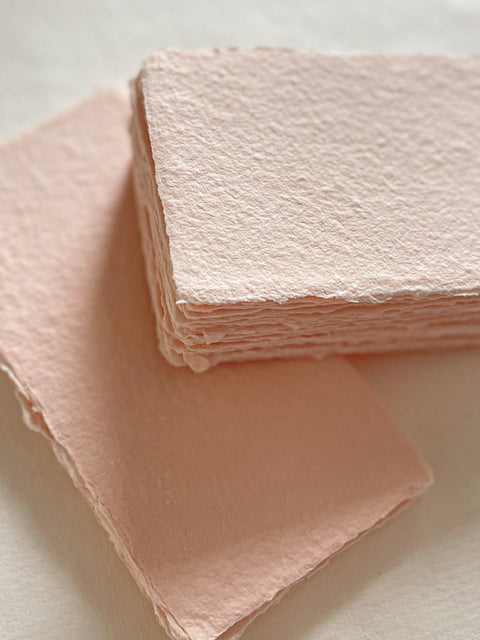 Shrimp Pink Handmade Paper