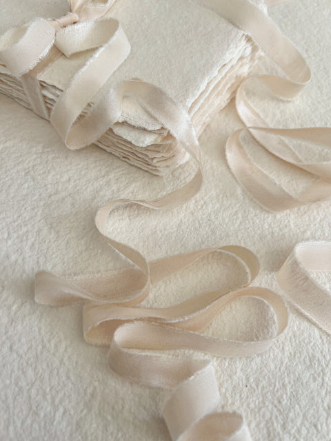 Silk Satin Ribbons Cream
