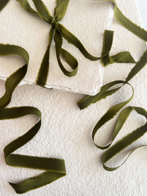 Silk Satin Ribbons Leaf