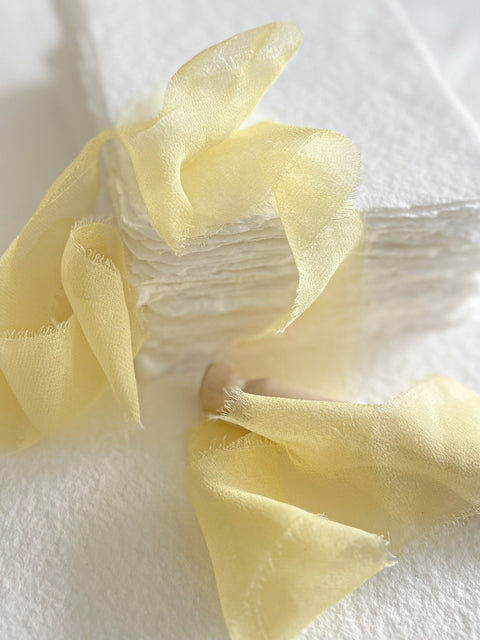 Silk Matte Ribbons Lemon