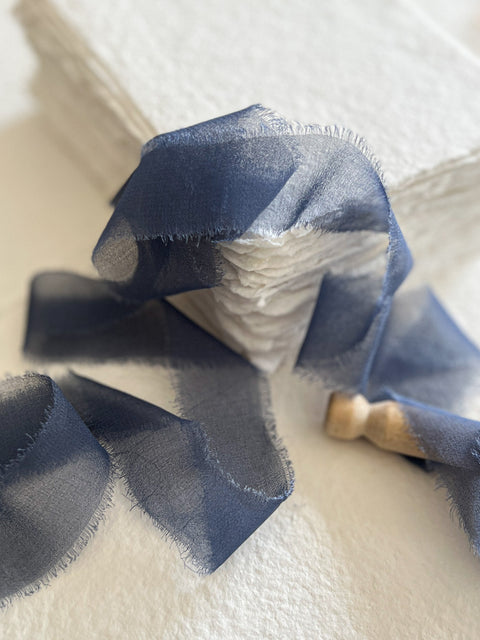 Silk Matte Ribbons Dusty Blue