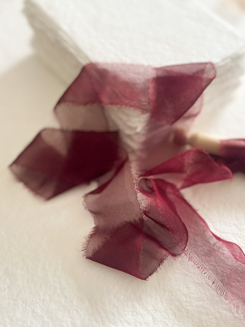 Silk Matte Ribbons Burgundy