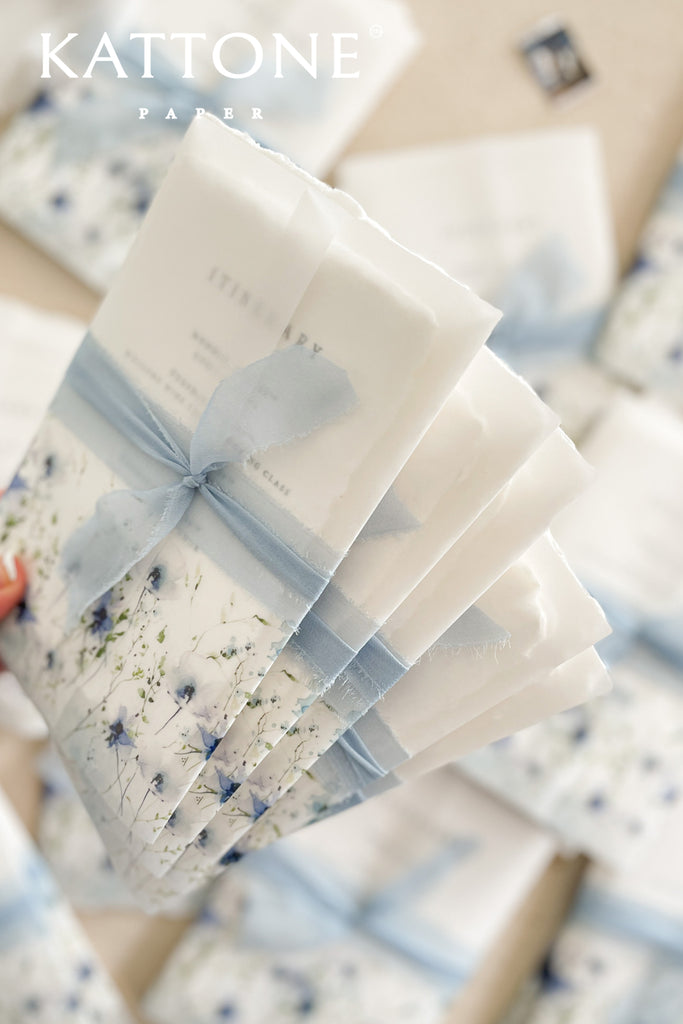 Caterina Handmade Paper Wedding Invitation Sets
