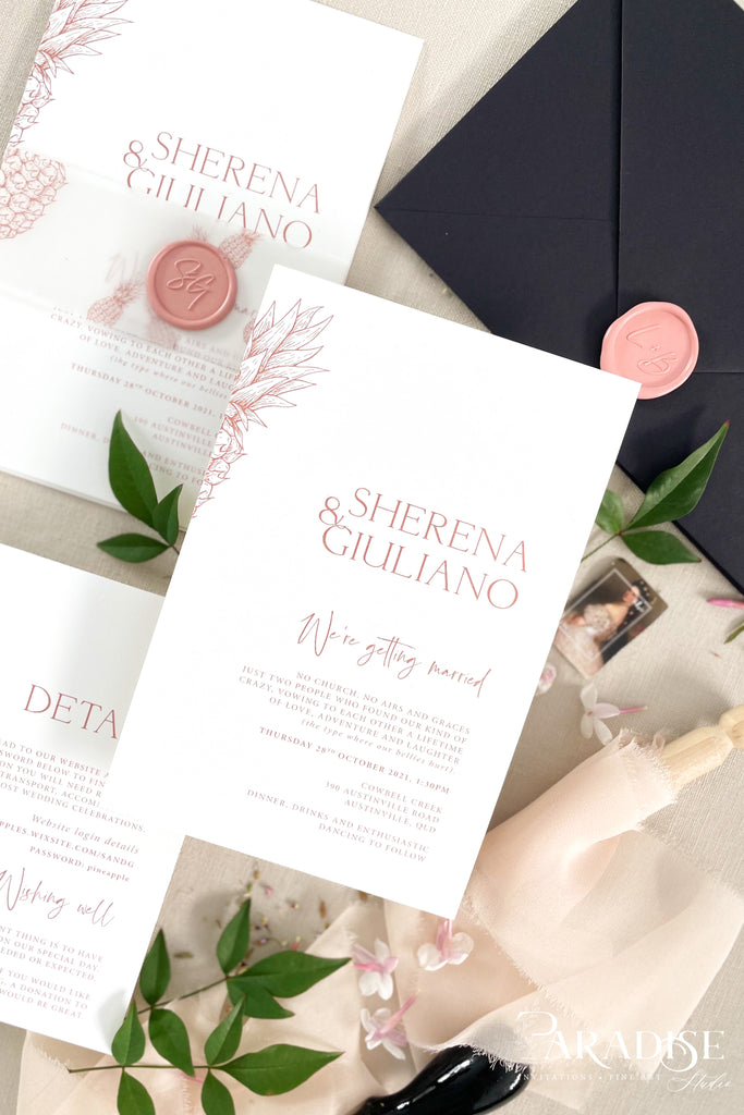 Nova Tropical Wedding Invitation Sets