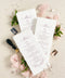 Infuse your reception with timeless romance using our handmade paper wedding menus adorned with delicate blush botanical illustrations. Crafted from luxury deckle-edge cotton paper, each menu radiates soft texture and fine-art charm - a perfect complement to romantic, garden, or elegant ballroom celebrations. The subtle floral detailing and graceful script create a cohesive, refined look for your wedding tablescape.