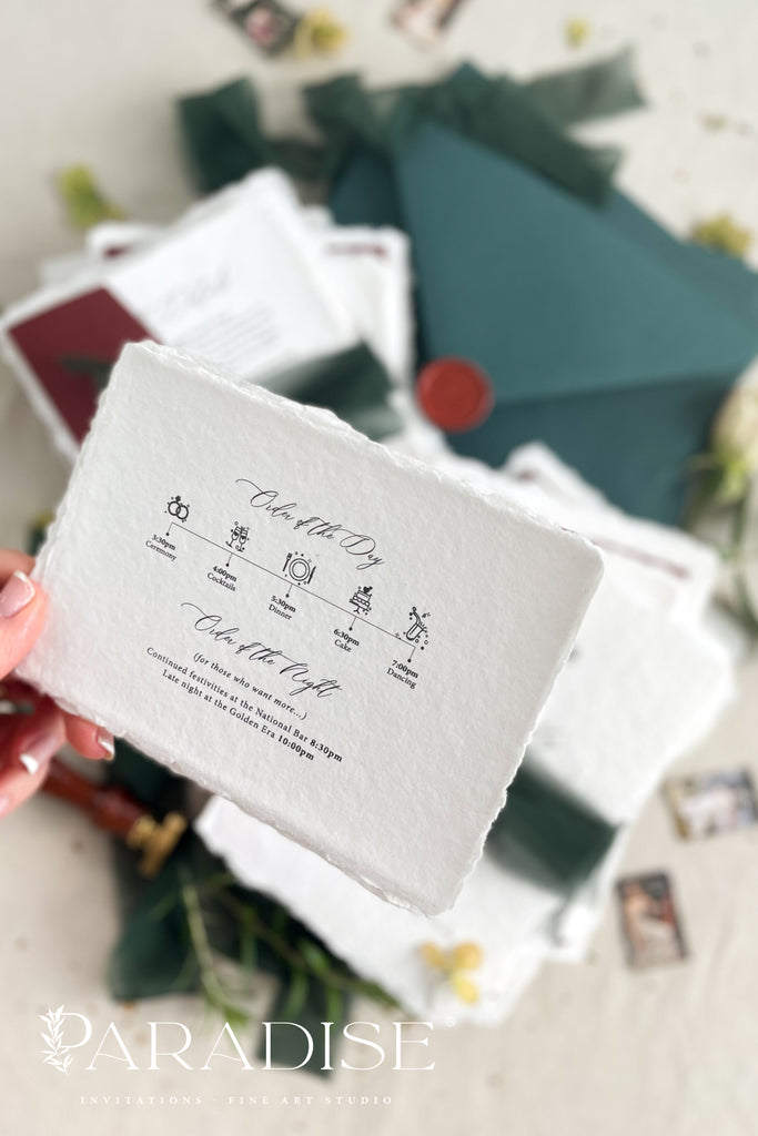 Charleena Handmade Paper Wedding Invitation Sets