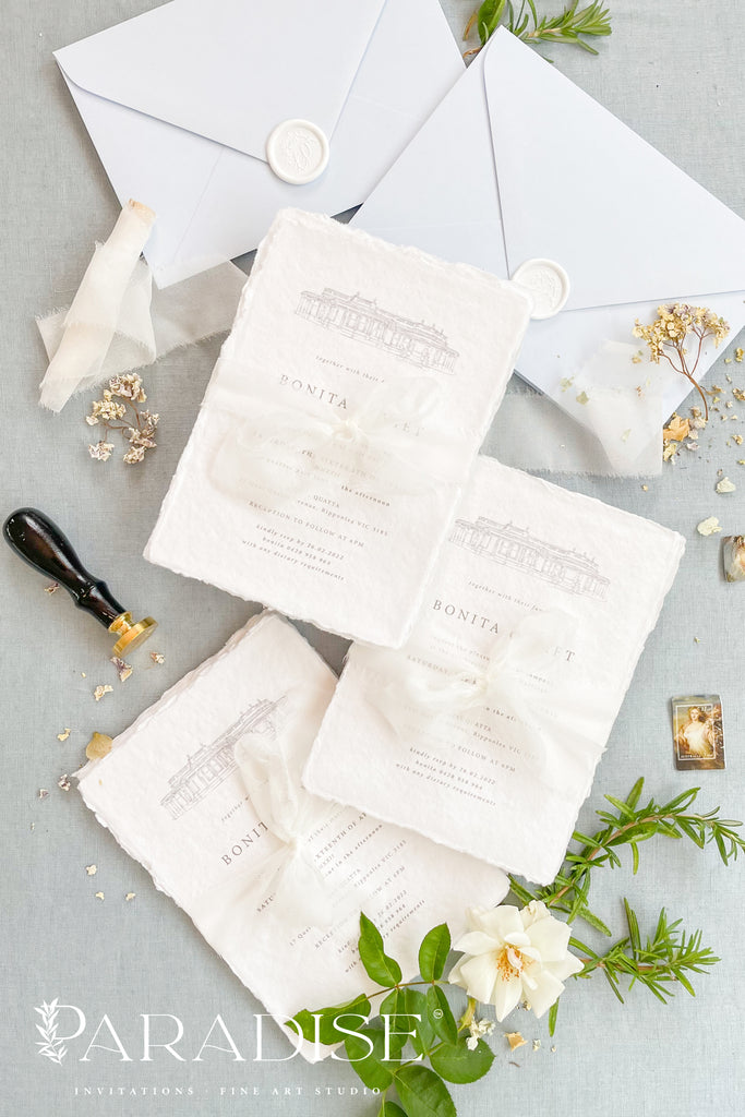 Blondelle Handmade Paper Wedding Invitation Sets