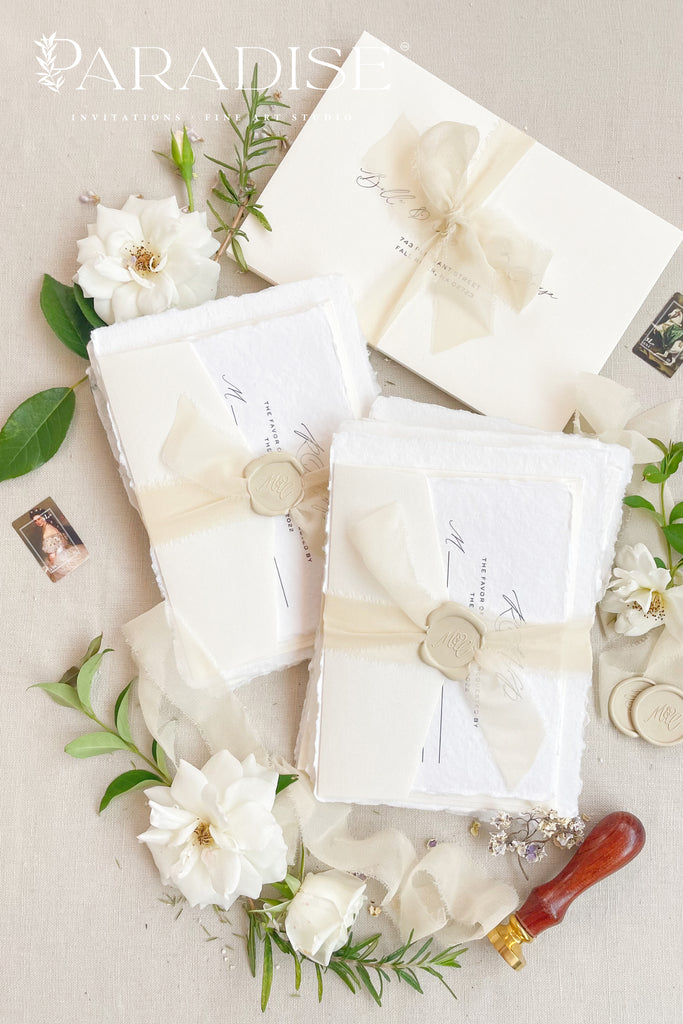 Cateline Handmade Paper Wedding Invitation Sets