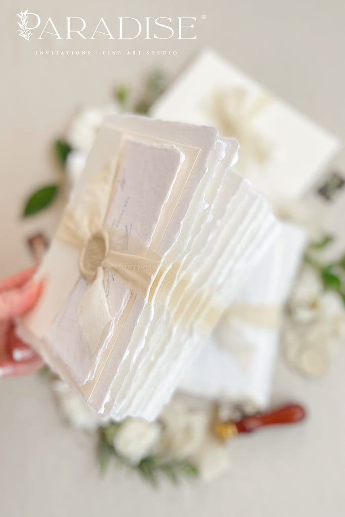 Cateline Handmade Paper Wedding Invitation Sets