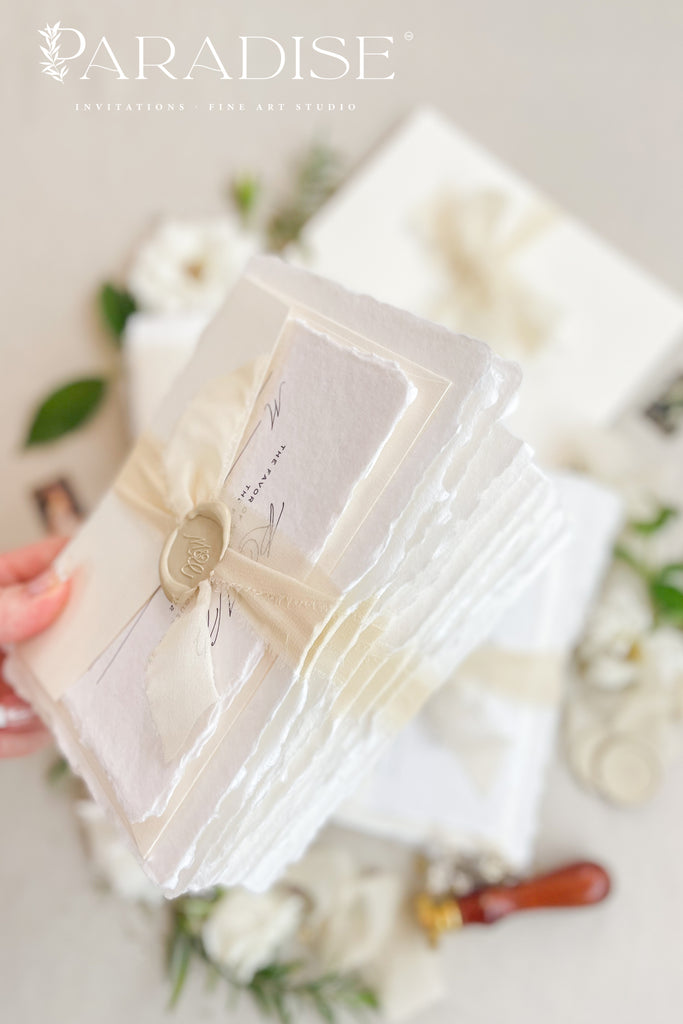 Cateline Handmade Paper Wedding Invitation Sets