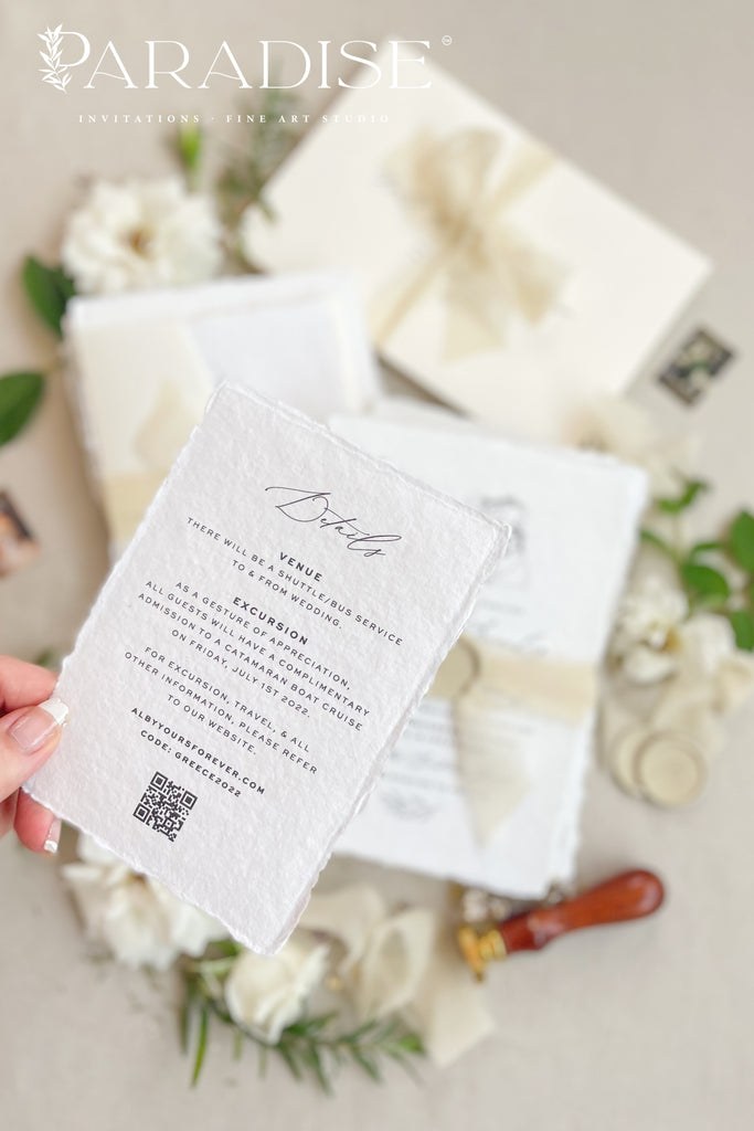 Cateline Handmade Paper Wedding Invitation Sets