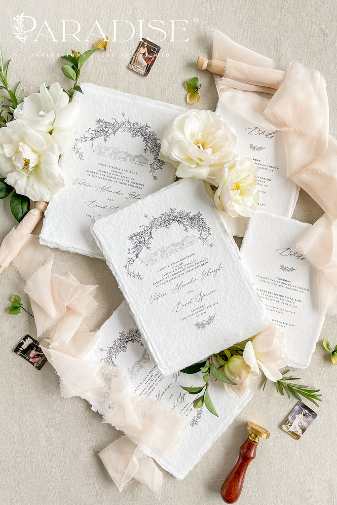 Destine Handmade Paper Wedding Invitation Sets