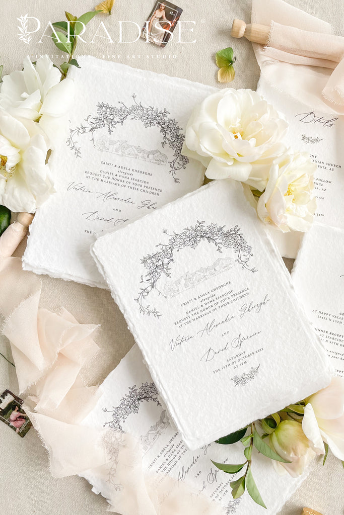 Destine Handmade Paper Wedding Invitation Sets