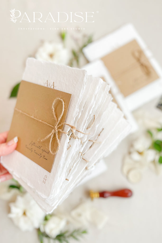 Celesse Handmade Paper Wedding Invitation Sets