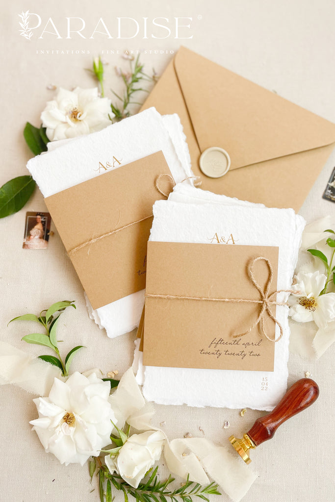 Celesse Handmade Paper Wedding Invitation Sets