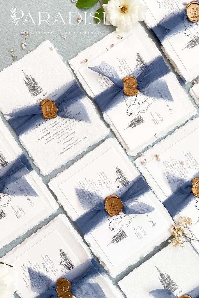 Celestiel Handmade Paper Wedding Invitation Sets