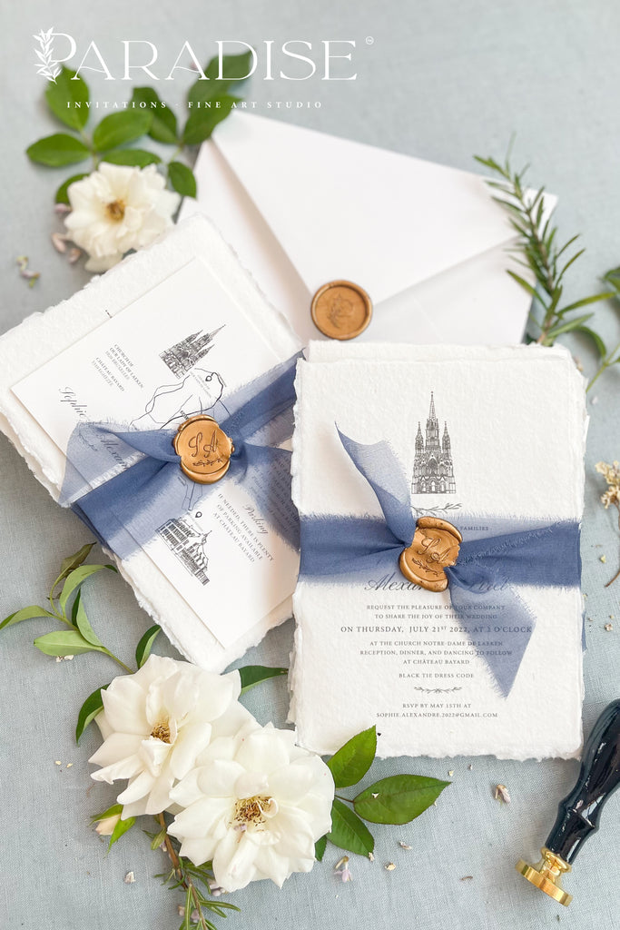 Celestiel Handmade Paper Wedding Invitation Sets