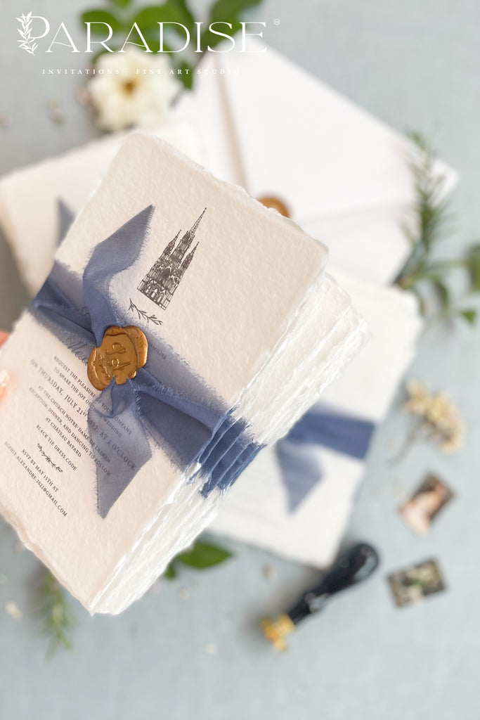 Celestiel Handmade Paper Wedding Invitation Sets