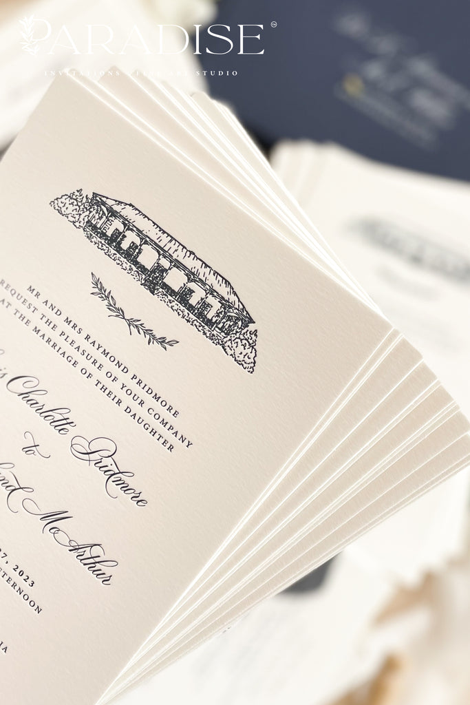 Corretta Letterpress Wedding Invitations