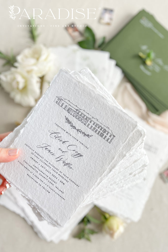 Destinie Handmade Paper Wedding Invitation Sets
