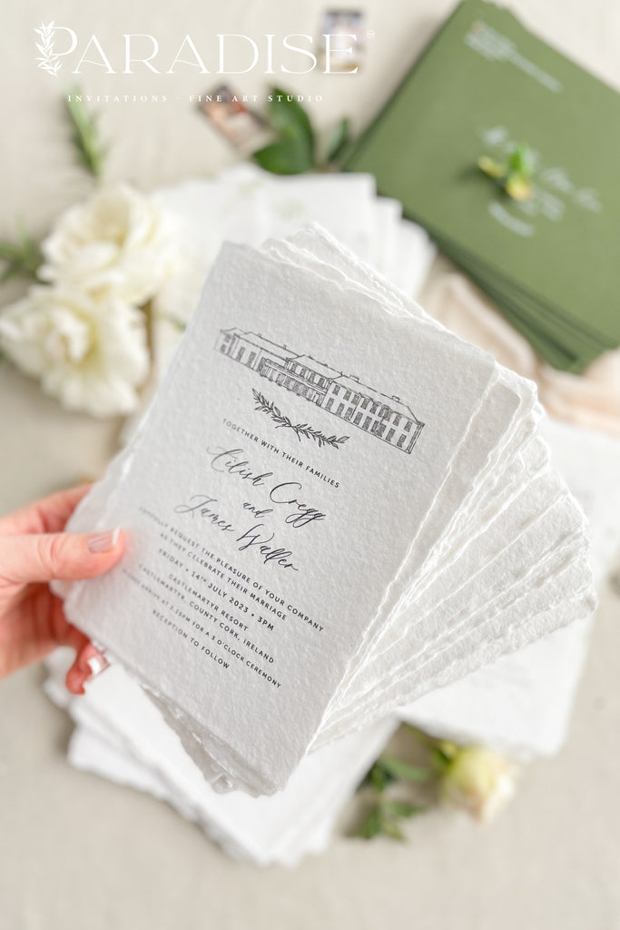 Destinie Handmade Paper Wedding Invitation Sets
