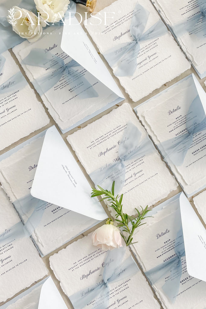 Suzette Handmade Paper Wedding Invitation Sets