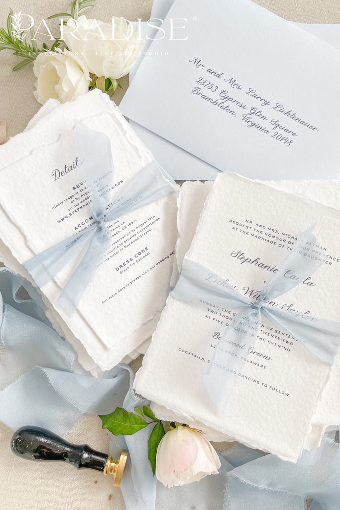 Suzette Handmade Paper Wedding Invitation Sets