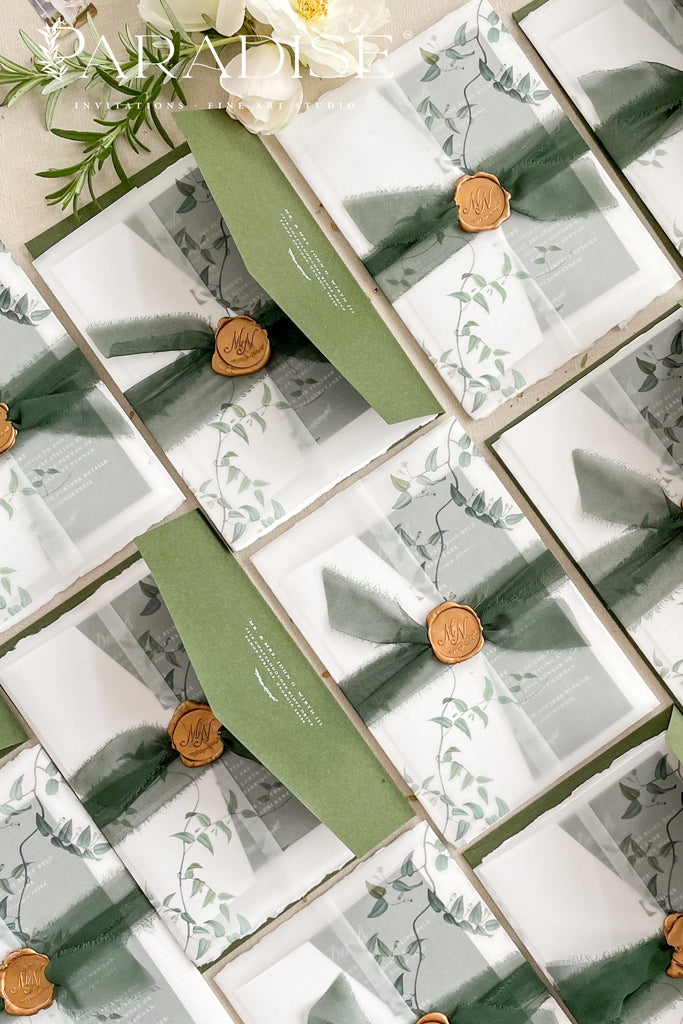 Amory Handmade Paper Wedding Invitation Sets