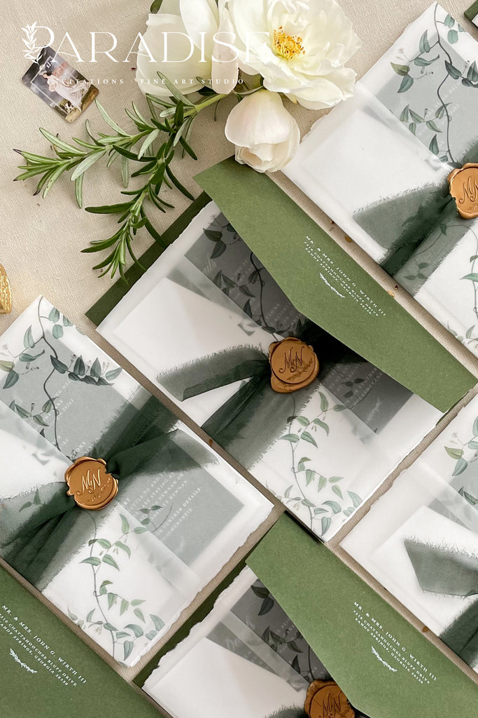 Amory Handmade Paper Wedding Invitation Sets