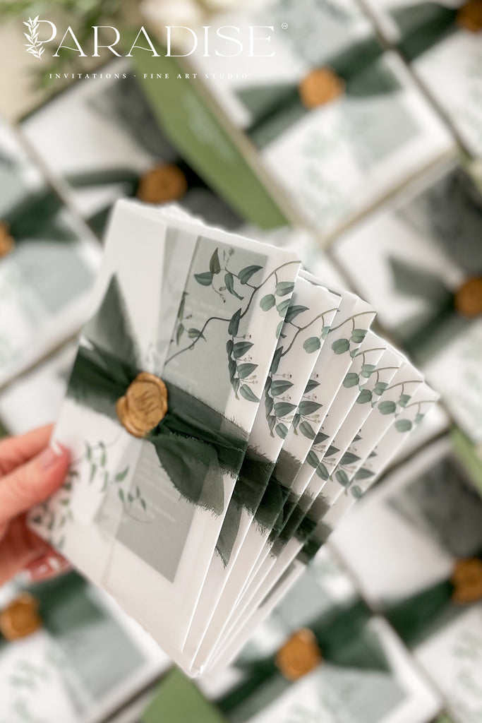 Amory Handmade Paper Wedding Invitation Sets