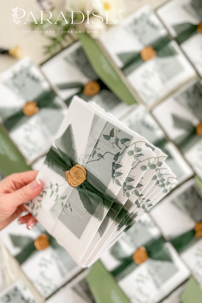 Amory Handmade Paper Wedding Invitation Sets