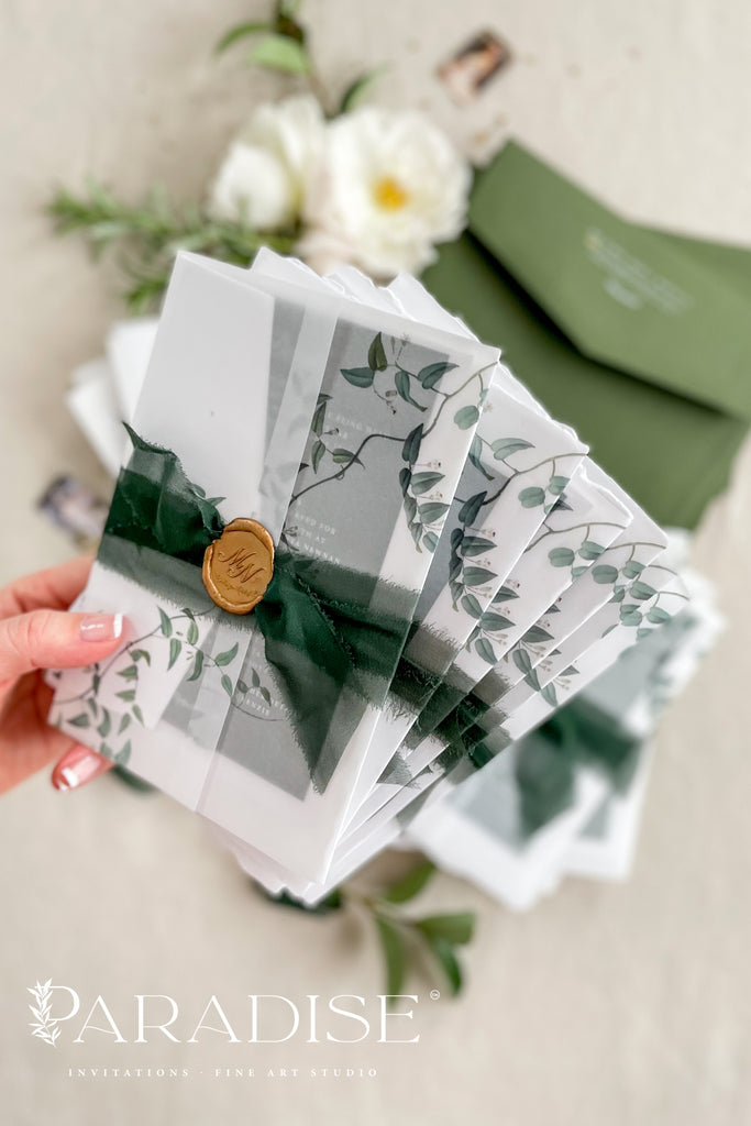 Amory Handmade Paper Wedding Invitation Sets