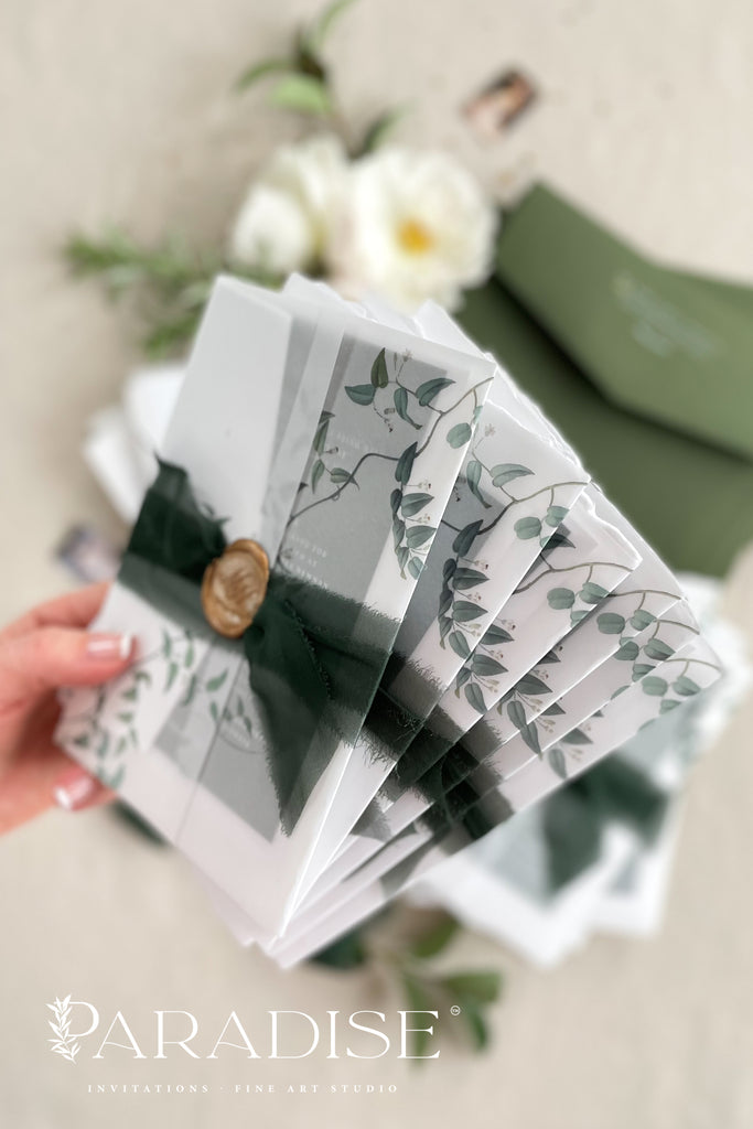 Amory Handmade Paper Wedding Invitation Sets