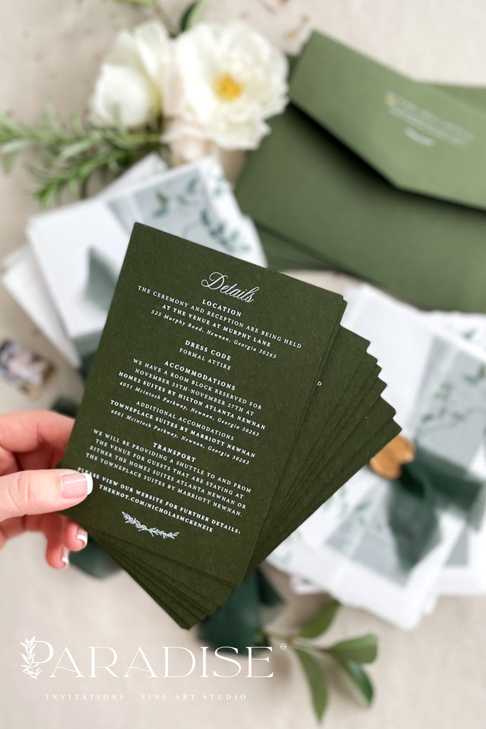 Amory Handmade Paper Wedding Invitation Sets