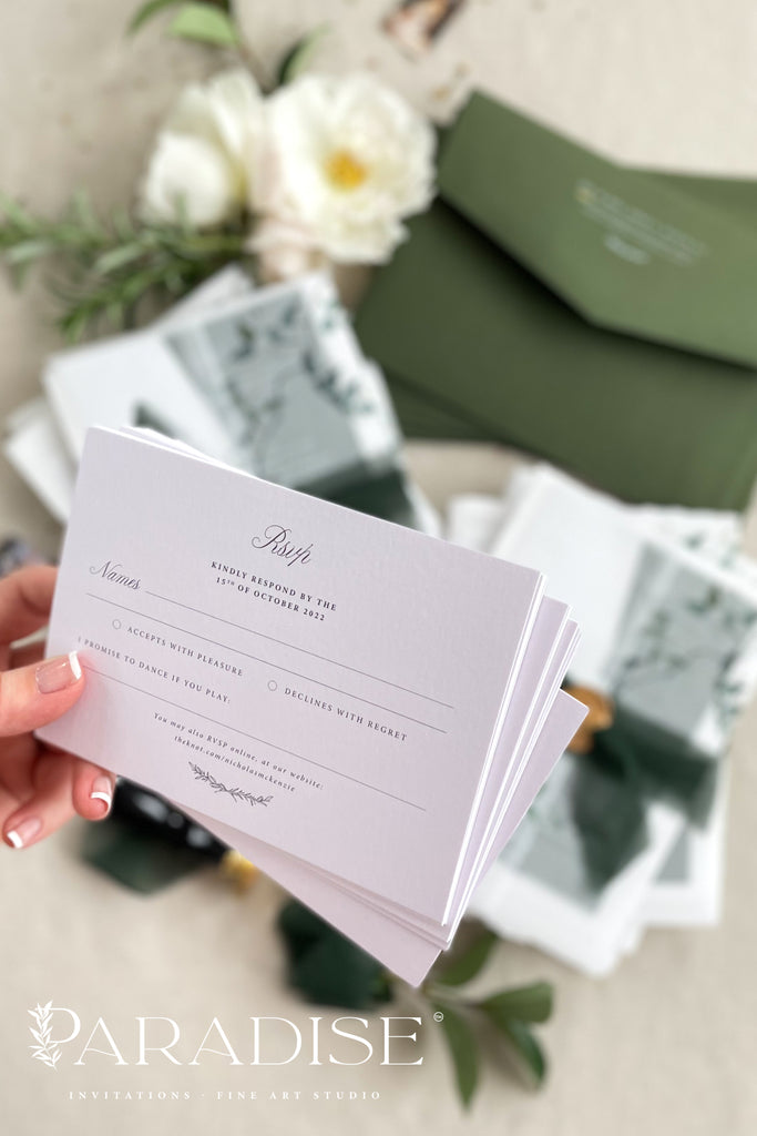 Amory Handmade Paper Wedding Invitation Sets