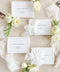 Add refined elegance to your seating display with our handmade paper place cards, crafted from luxurious cotton rag paper and finished with naturally torn deckled edges. Each card features minimalist typography paired with a soft fine-art aesthetic, making them perfect for weddings, intimate dinners, bridal showers, and elevated celebrations. With their organic texture and timeless look, these artisan-crafted cards bring sophistication and effortless beauty to any tablescape.