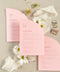 Make your wedding tables unforgettable with our half-arch wedding menus - a chic, contemporary twist on classic stationery. Designed in soft blush tones and printed on luxury textured cardstock, these menus combine modern shapes with elegant typography. Perfect for romantic garden weddings, pastel-themed events, or minimalist celebrations, they bring a playful yet sophisticated touch to your reception decor.