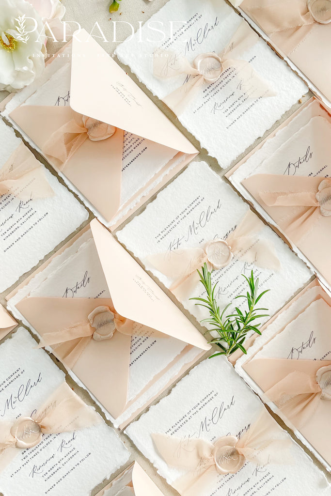 Berenice Handmade Paper Wedding Invitation Sets