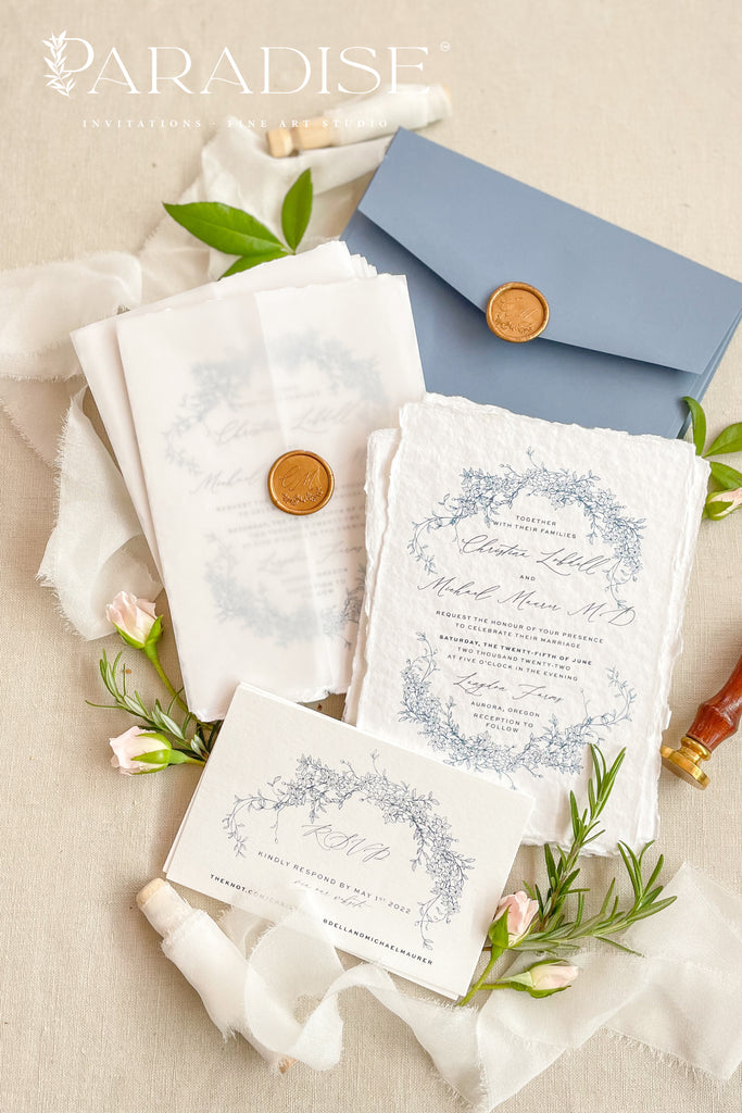 Elisamarie Handmade Paper Wedding Invitation Sets