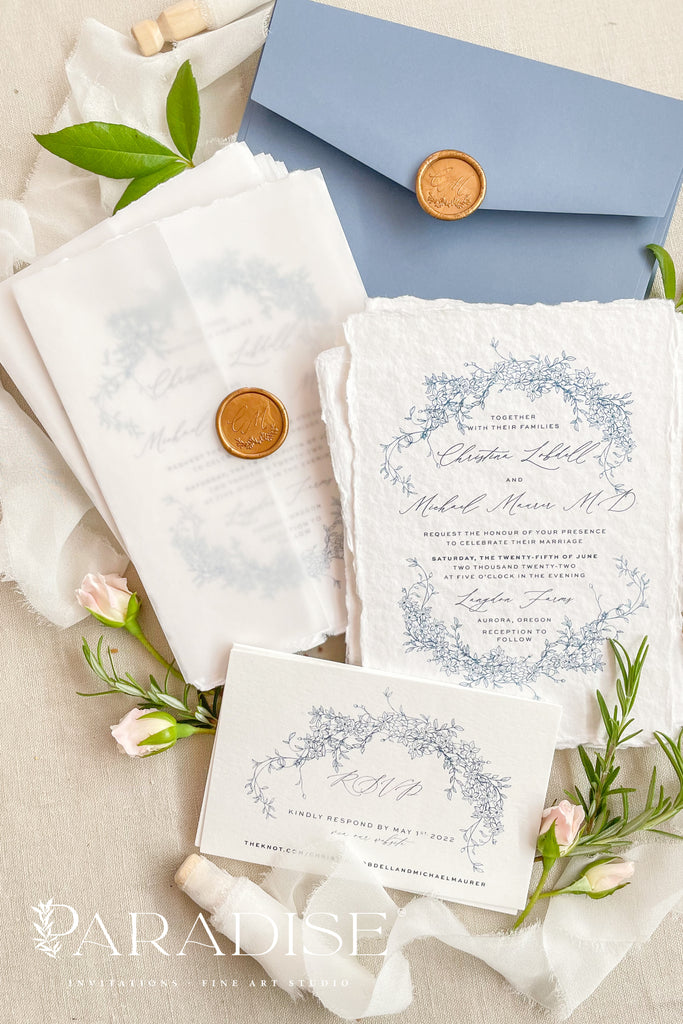 Elisamarie Handmade Paper Wedding Invitation Sets