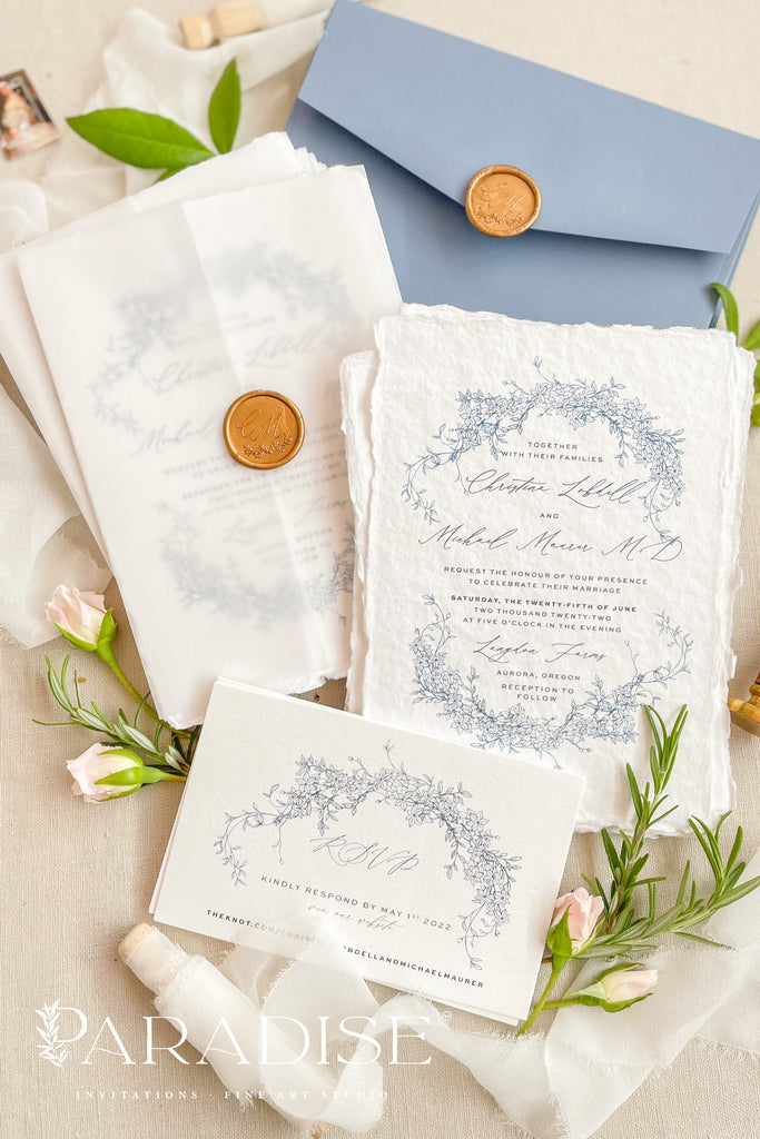 Elisamarie Handmade Paper Wedding Invitation Sets