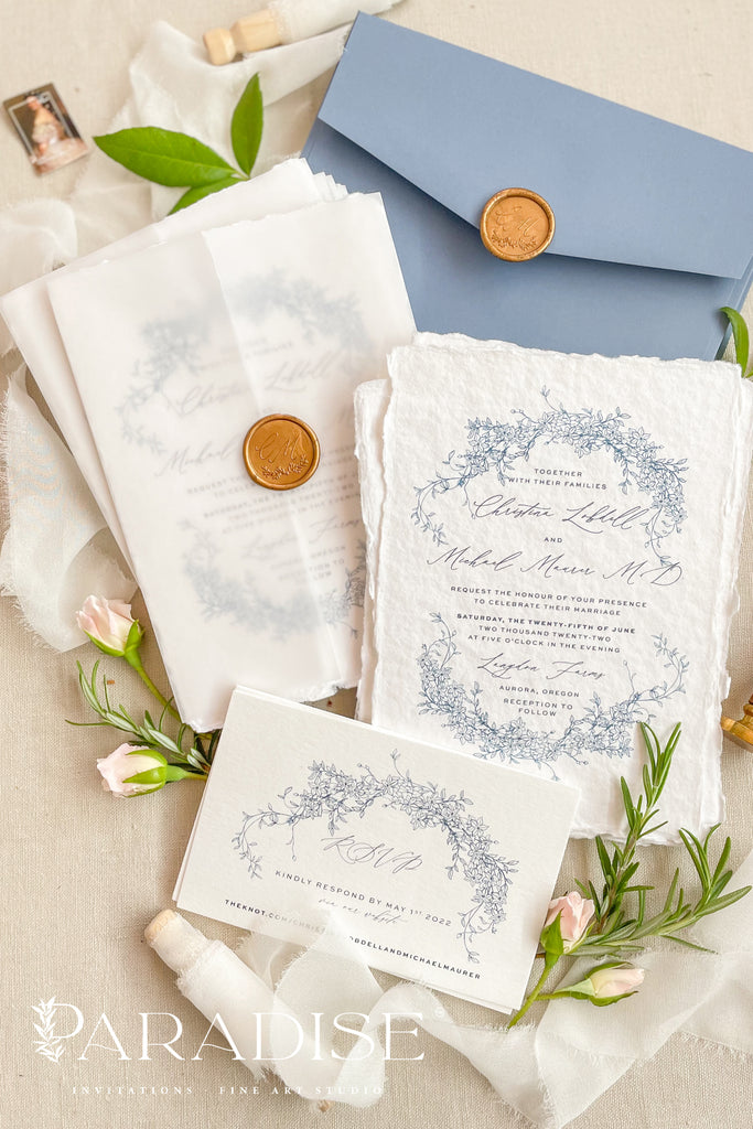 Elisamarie Handmade Paper Wedding Invitation Sets