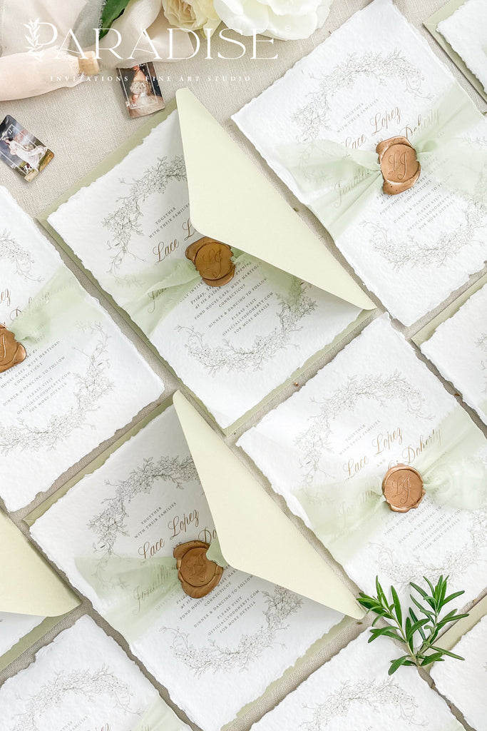Gail Handmade Paper Wedding Invitation Sets