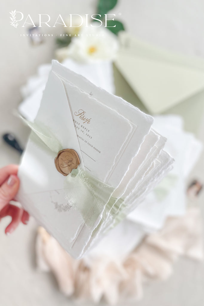Gail Handmade Paper Wedding Invitation Sets