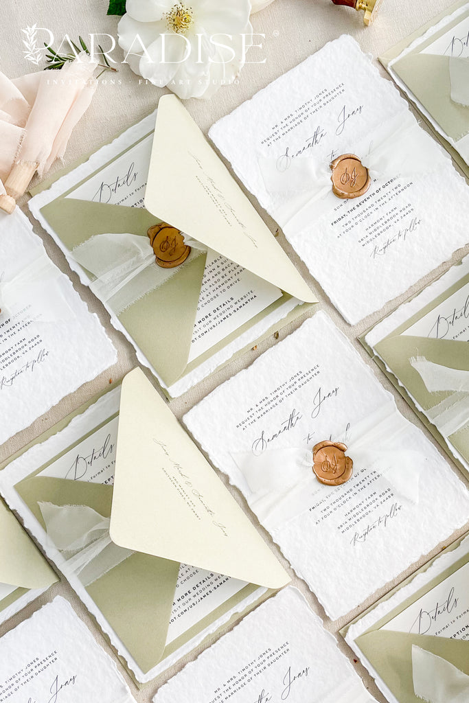 Gail Handmade Paper Wedding Invitation Sets