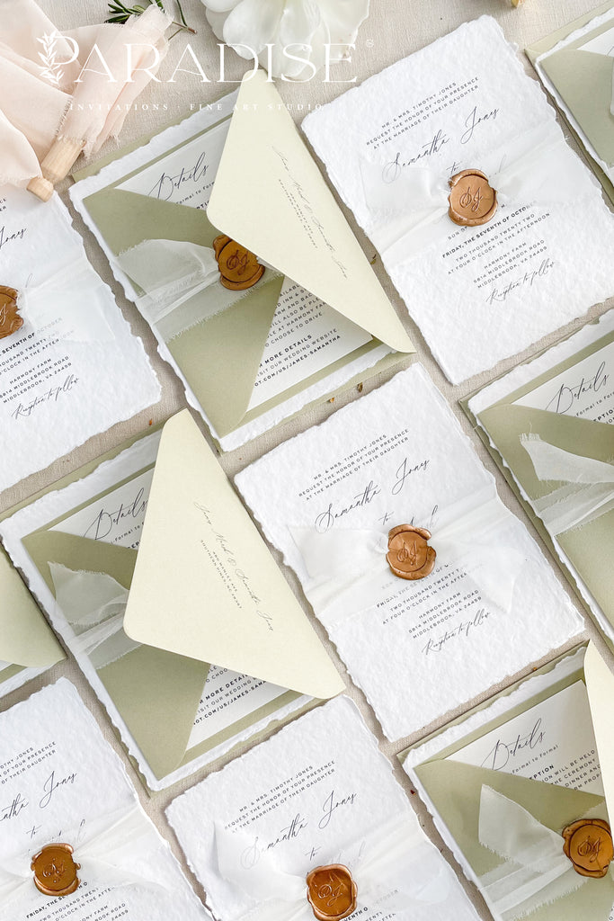 Gail Handmade Paper Wedding Invitation Sets
