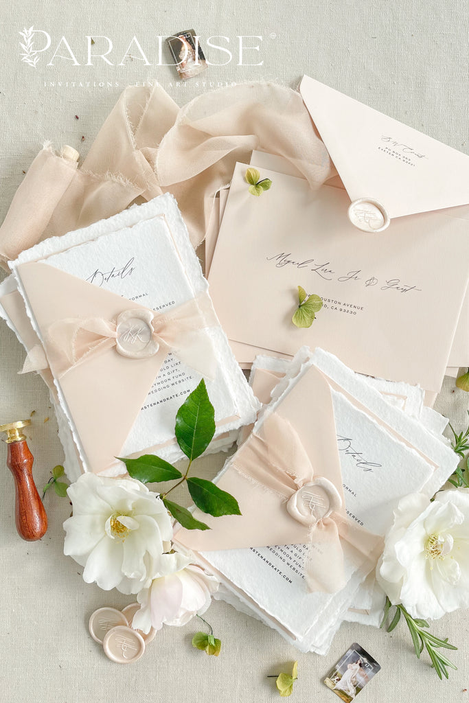 Berenice Handmade Paper Wedding Invitation Sets